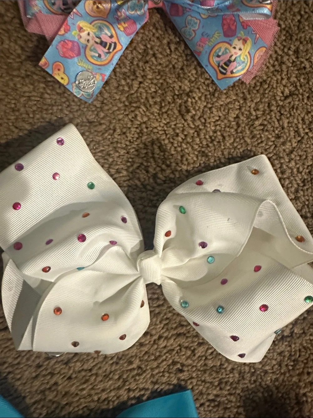 JoJo Siwa Rainbow & Blue Kids Hair Bow Set